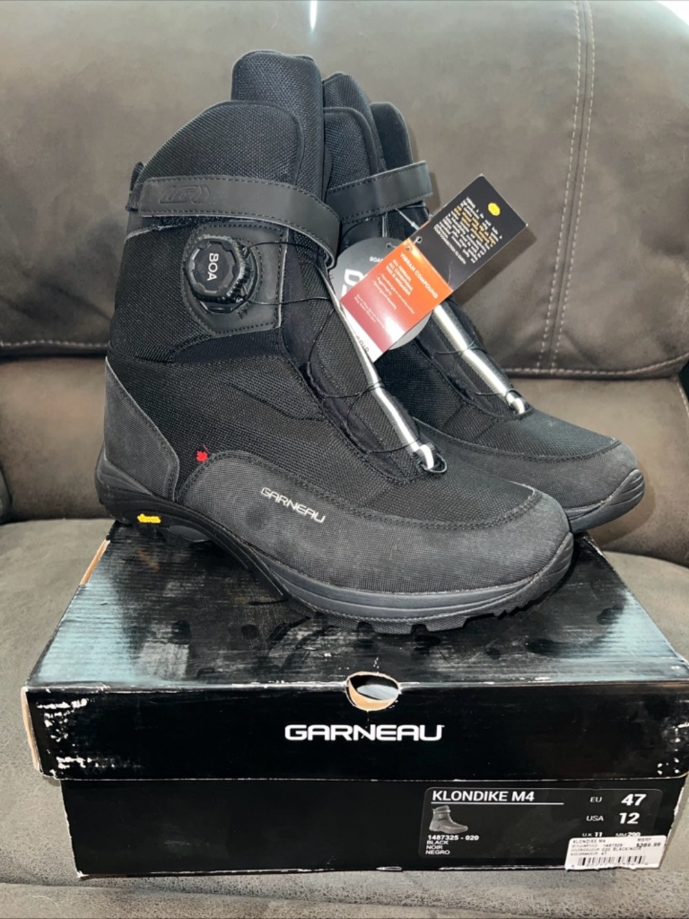 Garneau men’s 12 eu 47 Klondike M4 Men’s Winter Cycling Boots - Black